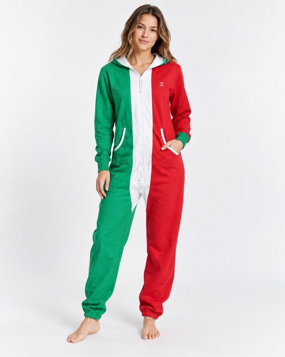 OnePiece Norwegian Original Italy Flag Hooded Jumpsuit One Piece Small